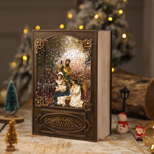 Load image into Gallery viewer, Nativity Scene with Musical, Snow Globe Gifts, Glittering Lantern Swirling,Book Snow Globe
